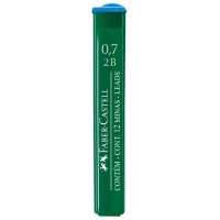 Грифели для механических карандашей Faber-Castell 'Polymer', 12шт., 0,7мм, 2B, 12 шт/в уп