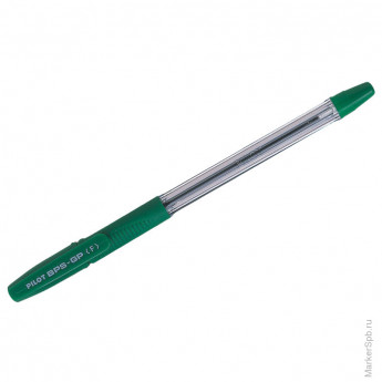 Ручка шариковая 'BPS', зеленая, 0,7мм, грип, 12 шт/в уп
