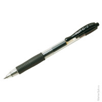 Ручка гелевая автоматическая 'G-2' черная, 0,5мм, грип, 12 шт/в уп