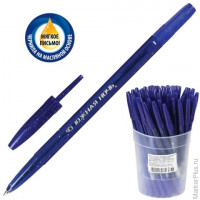 Ручка шариковая масляная СТАММ 'Южная ночь', корпус тонированный синий, 0,7 мм, синяя, РК21