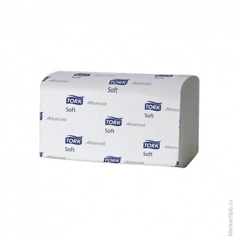 Полотенца бумажные лист. Tork XpressMultifold 'Advanced.Soft'(М-сл)(Н2), 2-х слойн., 136л/пач, белые, 21 шт/в уп