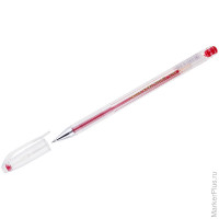 Ручка гелевая Crown 'Hi-Jell' красная 0,5мм, штрих-код, 12 шт/в уп