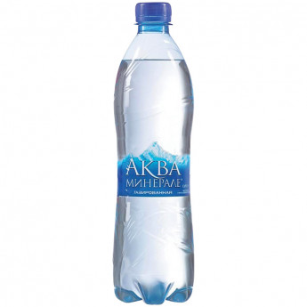 Вода минеральная газированная АкваМинерале, 0,6л, пластиковая бутылка
