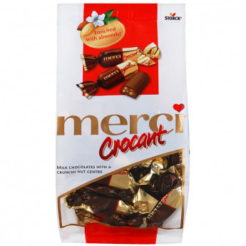 Шоколадные конфеты Merci "Crocant", 125г, пакет