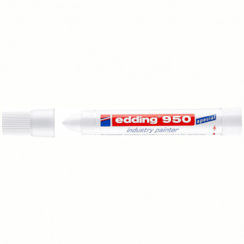 Маркер промышленный Edding "950" белый, 10мм (перманентная паста) 10 шт/в уп