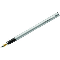Ручка перьевая Luxor 'Sleek' синяя, 0,8мм, корпус серый металлик