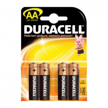 Батарейка LR06 DURACELL BASIC LR06 4BL/ 4 шт. в уп.