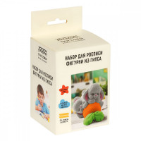Набор для росписи из гипса ТРИ СОВЫ ' Зайки на морковке', с красками и кистью, картонная коробка