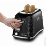 Тостер DELONGHI CTJ2103.BK, 900 Вт, 2 тоста, разморозка, подогрев, решетка для булочек, черный