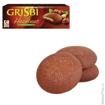 Печенье GRISBI (Гризби) 'Hazelnut', с начинкой из орехового крема, 150 г, 13829