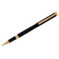 Ручка-роллер Delucci 'Classico', черная, 0,6мм, корпус черный/золото, подарочн. уп.