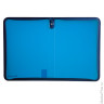 Папка на молнии пластиковая, А4, объемная, 335х240х20 мм, тонированная синяя, BRAUBERG, 226035