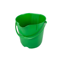 Ведро FBK 15л зеленое, армир. пластик противоударный, круглое, 80101-5