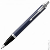 Ручка шариковая PARKER 'IM Core Matte Blue CT', корпус темно-синий лак, хромированные детали, синяя, 1931668