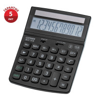 Калькулятор настольный Citizen ECC310, 12 разр., двойное питание, 191*139*30мм, черный