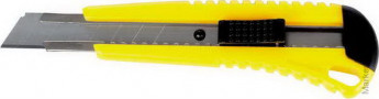 Нож канцелярский 18 мм "Universal", auto-lock, металл/направляющие, 2 зап/лезвия, европодвес, Ассорти ассорти 4 шт/в уп