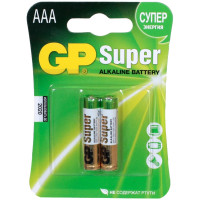Батарейка GP Super Alkaline AAA (LR03) 24A BC2, 2 шт/в уп