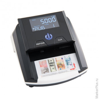 Детектор банкнот MERCURY D-20A LCD, автоматический, ИК, магнитная детекция, черный