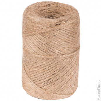 Шнур банковский джутовый OfficeSpace, полированный, 1200текс, 100м, сменный блок