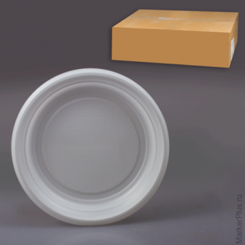 Одноразовые тарелки, комплект 2700 шт. (27 упаковок по 100 штук), пластиковые, десертные, d=170 мм,
