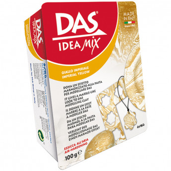 Масса для лепки "DAS IDEA MIX", 100гр, имитация камня, желтый