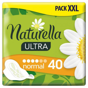 Прокладки женские гигиенические NATURELLA Ultra Camomile Normal Quatro 40шт, комплект 40 шт