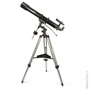 Телескоп LEVENHUK Skyline 90х900 EQ, рефрактор, 2 окуляра, ручное управление, для начинающих, 24297