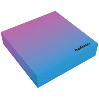 Блок для записи декоративный на склейке Berlingo 'Radiance' 8,5*8,5*2, голубой/розовый, 200л.