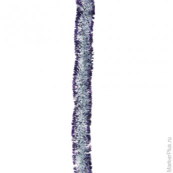 Гирлянда "Норка 1", 1 штука, диаметр 50 мм, длина 2 м, серебро с фиолетовыми кончиками, Г-206/8