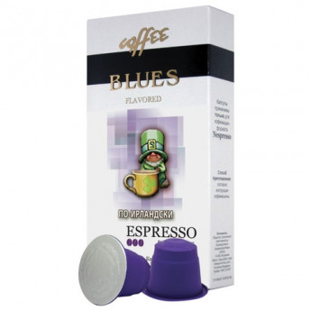 Капсулы для кофемашин NESPRESSO, "По-ирландски", натуральный кофе, BLUES, 10 шт. х 5 г, 4600696101058