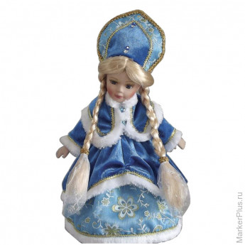 Декоративная кукла "Снегурочка Оленька" 30 см, синяя