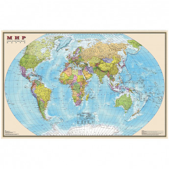 Карта "Мир" политическая DMB, 1:25млн., 1360*890мм