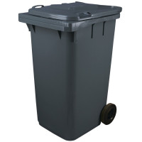 Контейнер-бак мусорный 240л, на 2-х колёсах, с крышкой, серый СПб