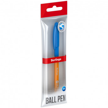 Ручка шариковая Berlingo "Skyline", светло-синяя, 0,7мм, игольчатый стержень, грип, пакет 24 шт/в уп
