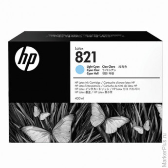 Картридж струйный HP (G0Y90A) Latex 110 Printer №821, цвет светло-голубой, оригинальный 400 мл.