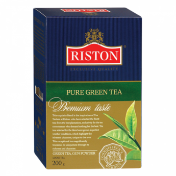 Чай RISTON (Ристон) "Pure Green Tea", зеленый листовой, картонная коробка, 200 г, RUGRP200/8
