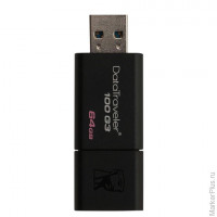 Флэш-диск 64 GB, KINGSTON DataTraveler 100 G3, USB 3.0, черный, DT100G3/64GB