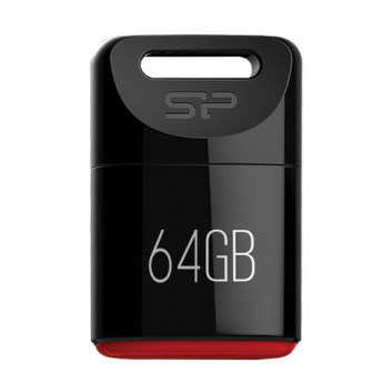 Флэш-диск 64 GB SILICON POWER T06 USB 2.0, черный, SP64GBUF2T06V1K
