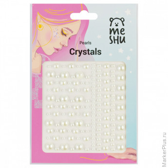 Наклейки-стразы MESHU "Pearls", 16*10,5см
