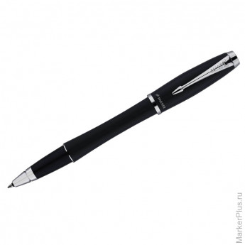 Ручка-роллер "Urban Muted Black Lacquer CT" синяя, 0,8мм, подар.уп.