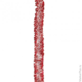 Гирлянда "Норка 1", 1 штука, диаметр 50 мм, длина 2 м, серебро с красными кончиками, Г-206/6