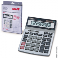 Калькулятор STAFF настольный металлический STF-1712, 12 разрядов, двойное питание, 200х152 мм