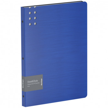 Папка с 40 вкладышами Berlingo "Steel&Style", 25мм, 1800мкм, пластик (полифом), синяя
