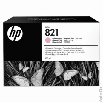 Картридж струйный HP (G0Y91A) Latex 110 Printer №821, цвет светло-пурпурный, оригинальный 400 мл.
