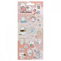 Наклейки объемные MESHU "Bubble bunny", 10*23см, пакет европодвес