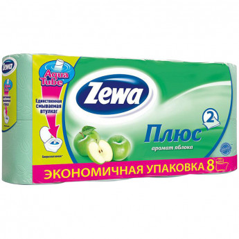 Бумага туалетная ZEWA Яблоко 2сл, 8рул/упак, зеленая