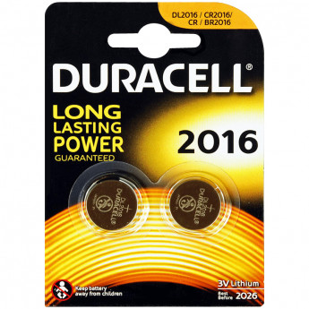 Батарейка Duracell CR2016 3V литиевая, 2BL 2 шт/в уп