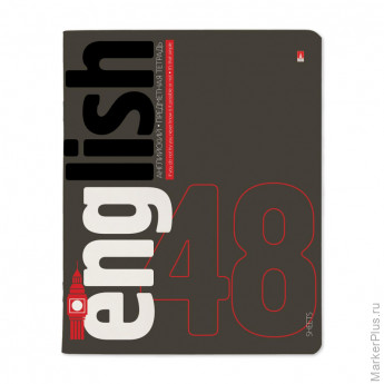 Тетрадь предметная А5,48л СЕРИЯ ELEMENTS АНГЛИЙСКИЙ ЯЗЫК 7-48-1168/08
