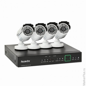 Комплект видеонаблюдения FALCON EYE FE-104D KIT с, 4-х канальный аналоговый регистратор, 4 уличные к