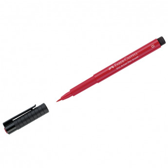 Ручка капиллярная Faber-Castell 'Pitt Artist Pen Brush' цвет 121 светло-красная герань, кистевая, 10 шт/в уп